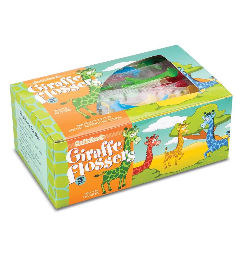 Practicon SmileGoods Giraffe Flossers, Individually Wrapped, Box of 200 - Image 3